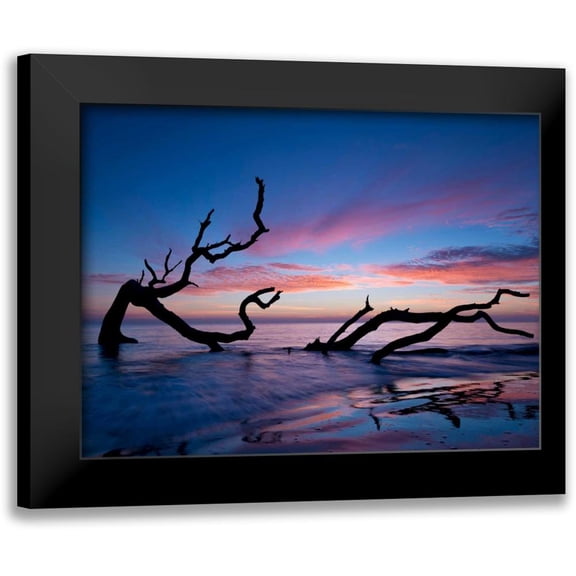 Burchett, P.H. 14x12 Black Modern Framed Museum Art Print Titled - Driftwood Beach