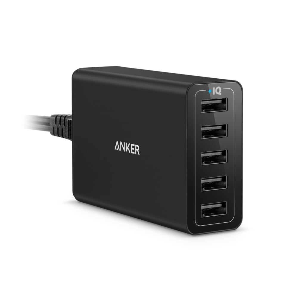 Anker 40W/8A 5-Port USB Charger PowerPort 5, Multi-Port USB Charger for  iPhone SE/6/6 Plus, iPad Air 2/Pro/mini 3, Samsung Galaxy S7/S7 Edge/S6/S6  Edge, LG G5 and More 
