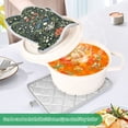 thumbnail image 3 of Yayeee Pot Holders Kitchen Heat Resistant with Pockets 7"x9.8" Cotton Oven Cooking Hot Pads, Green Flowers Pattern, 3 of 7