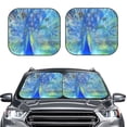 thumbnail image 2 of Fotbe Peacock Juego de 2 Piezas de Parasoles para Parabrisas | Bloqueador Solar para Auto | Accesorios Plegables para Protección Solar Interior-Small, 2 of 6