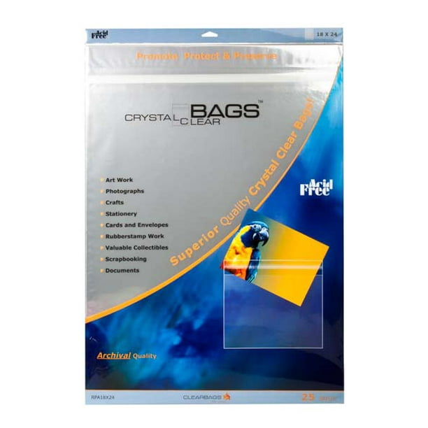 ClearBags 18 7/16" x 24 1/4" Crystal Clear Protective Closure Bags Pack