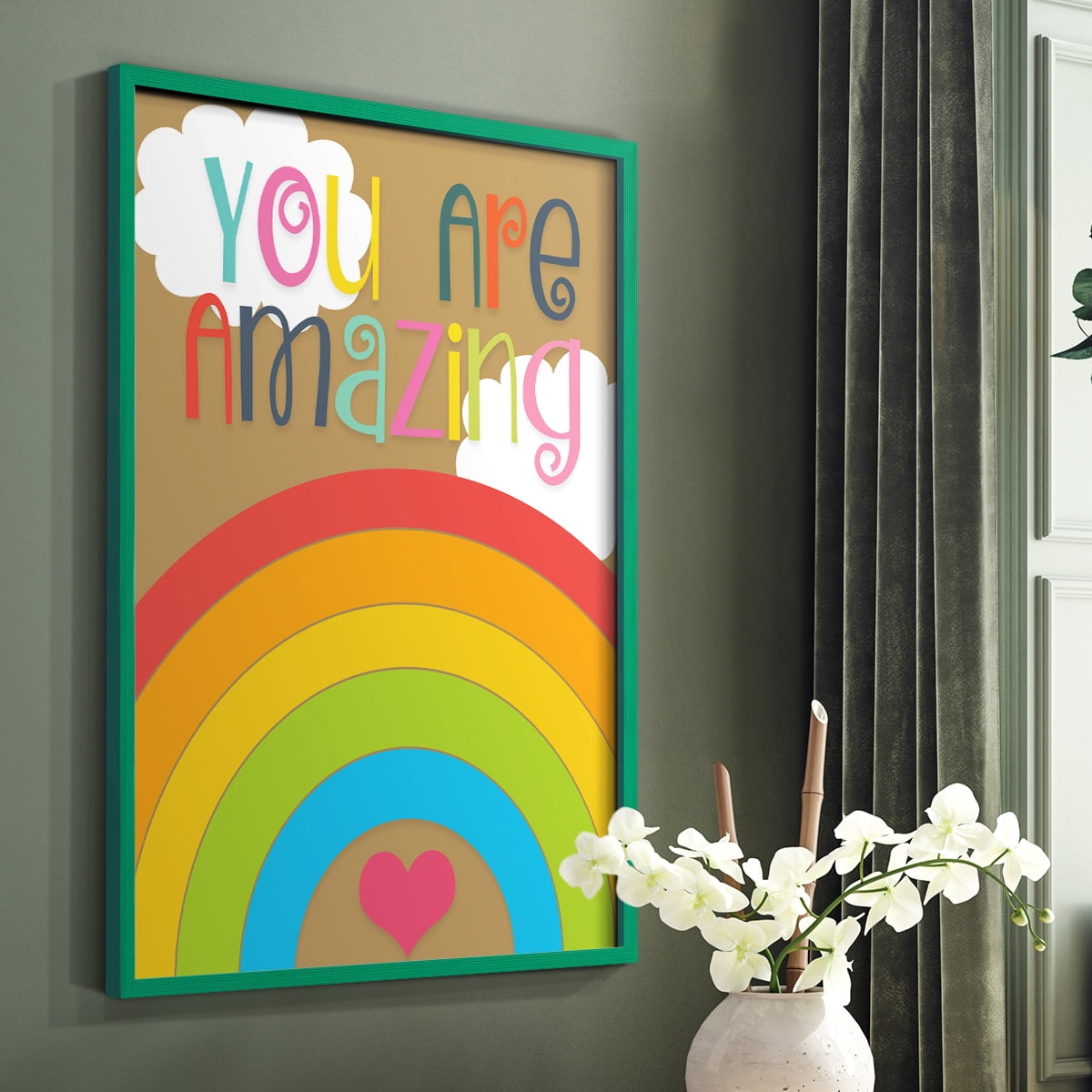 You Are Amazing Framed Print - Solid Wood in Single Picture Frame Solid Wood 2 Framed Print