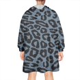 thumbnail image 2 of Black Leopard Pattern Wearable Oversized Blanket,Wearable Blanket Hoodie for Adults,Cozy Hooded Blankets with Super Pockets,Super Warm Fuzzy Pullover for Women & Men, 2 of 6
