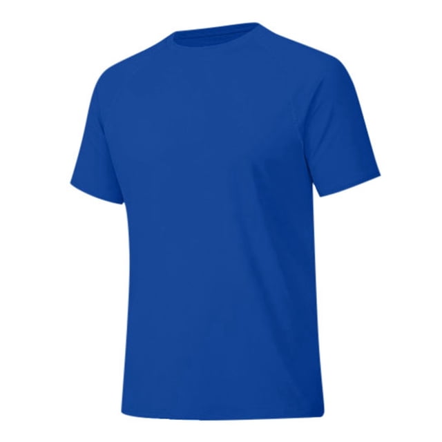 Solid Color Fitness Men's Long Breathable Sports T Shirt Slim Fit Summer Short Sleeve Workout Top