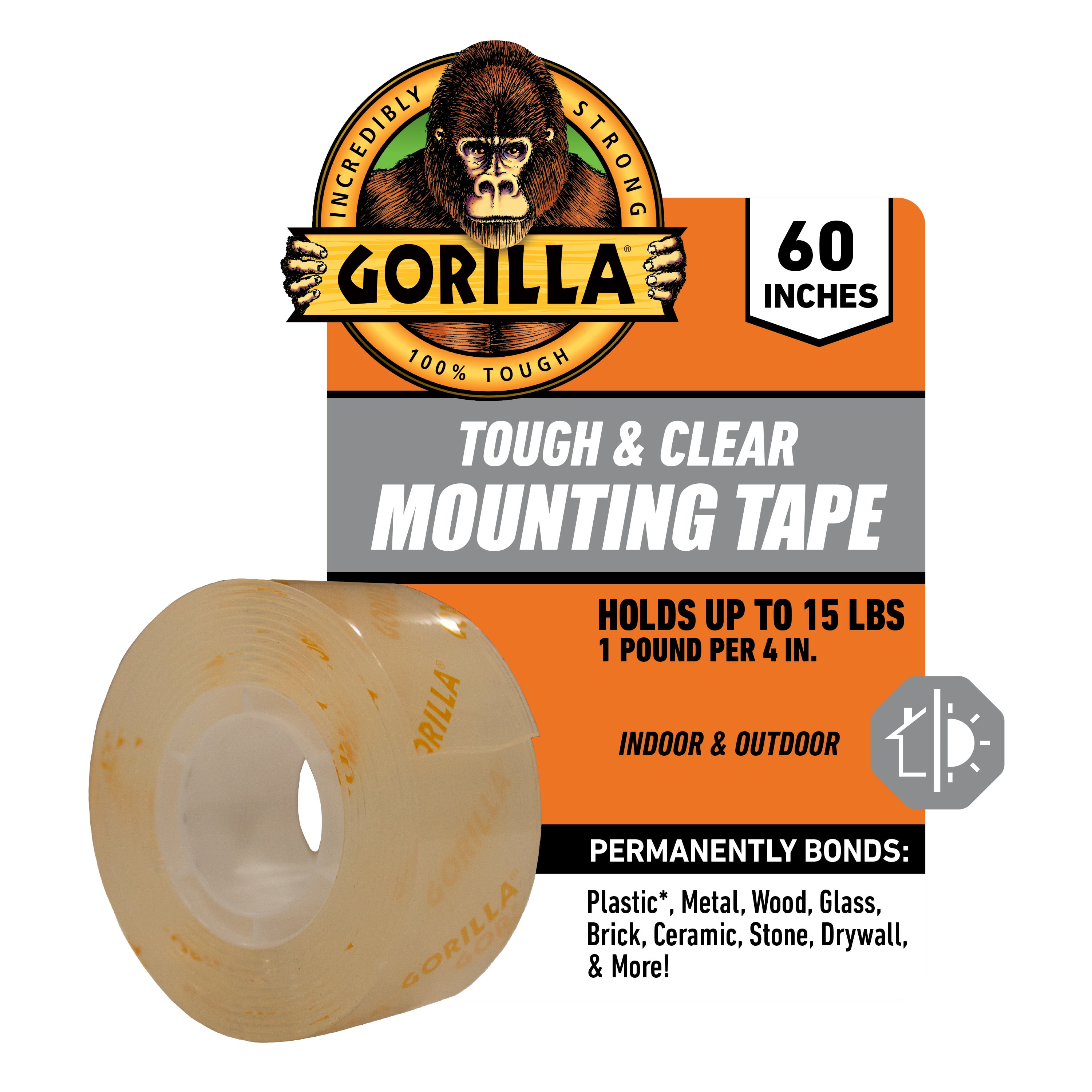 (6 pack) GORILLA MOUNTING TAPE 60IN 6PK BULK BOX