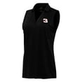 thumbnail image 2 of Women's Antigua Heather Black Richard Childress Racing Layout Sleeveless V-Neck Polo, 2 of 3