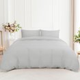 thumbnail image 4 of PiccoCasa 3 Pieces Microfiber Soft Breathable Duvet Cover Set Light Gray Full, 4 of 7