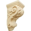 Ekena Millwork 3 1/2"W x 4"D x 7"H Small Traditional Acanthus Corbel, Maple