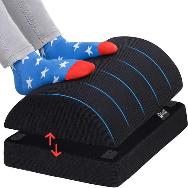 Foot Rest Under Desk Cushion Adjustable Height 15 cm Foot Stool Premium Ergonomic Pad for Extra Leg Support Breathable Mesh Cover Non Slip Bottom Home Office Accessories Walmart