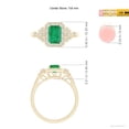 thumbnail image 5 of ANGARA Natural 1 Ct Aeon Emerald Halo Engagement Ring with Milgrain in 14K Yellow Gold for Women (Size-7x5mm) | May Birthstone, Anniversary, Jewelry Gift for Women | Natural Emerald Ring, 5 of 10
