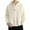 001 Beige, variant on Men's Casual Hooded Drawstring Sweater Solid Long Sleeve Button Down Pullover Shirt Ribbed Knit Sweater Top