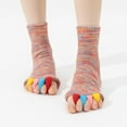 thumbnail image 4 of Toe Separator Yoga Toe Socks for Women Open Toe Socks Corrective Thumb Valgus Five-Toe Socks,  Foot Care, Lightweight Socks, Minimalist Design, Durable Socks, Hand Wash Only, Therapeutic Socks, Foot, 4 of 7