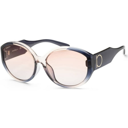 SALVATORE FERRAGAMO SF 947SA 083 Sunglasses Grey Rose Gradient Frame Rose Blue