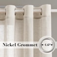 thumbnail image 2 of Cortinas H.VERSAILTEX de lino transparente de 240 cm de largo para sala de estar, 2 of 8