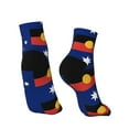 thumbnail image 2 of Mens Ankle Socks Womens Australian Flag With Aboriginal Flag Quarter Breathable Casual Socks, 2 of 7