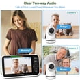 thumbnail image 4 of HelloBaby Video Baby Monitor con 2 cámaras y pantalla dividida de 5 pulgadas, cámaras de control remoto con visión nocturna y monitoreo de temperatura, 4 of 5