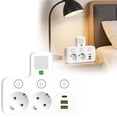thumbnail image 3 of AFACUHX Universal Travel Power Plug Adapter with Multiple International Sockets for Worldwide Use White, 3 of 6