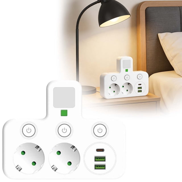 BotaniNest Universal Travel Power Plug Adapter With Multiple International Sockets For Worldwide Use