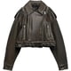 thumbnail image 2 of Hndudnff Chaqueta Corta De Primavera Y Otoño para Mujer con Cinturón, Chaqueta De Motociclismo, Chaqueta De Solapa con Cremallera, 2 of 5