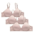 thumbnail image 1 of Timegard Push up Bras for Women with Support 3pc Breathable Adjustable Wirefree Comfy Everyday Bras, 1 of 3