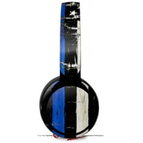 Skin Decal Wrap works with Original Beats Solo Pro Headphones Painted Faded Cracked Blue Line Stripe USA American Flag Skin Only BEATS NOT INCLUDED