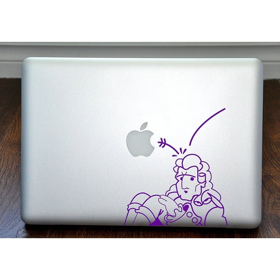 Isaac Newton Gravity Purple Decal for 13" Macbook