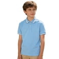 thumbnail image 4 of Polo Shirts for Boys Short Sleeve Boys Blue Button down Shirt School Clothes Teen Boy Shirts Size 11-12 Years, 4 of 5