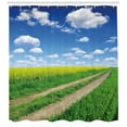 thumbnail image 3 of Ambesonne Rustic Home Shower Curtain, Flower Field, 69"Wx84"L, Green Blue White, 3 of 3