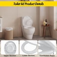thumbnail image 2 of Bingirl 2-in-1 Dual Seat 17 Inch White Toilet Seat Round Quick Release Soft Close Quick Install, 2 of 7