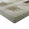 thumbnail image 2 of Ambesonne Grey Fitted Sheet 2 Pcs Set, Boat on Lake Nature, Full, Eggshell Brown Orange, 2 of 3