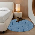 thumbnail image 2 of Round Rug 4Ft Washable Non-Slip, Navy Blue Ombre Circle Area Rugs for Living Room Bedroom, Farmhouse Stripes Modern Abstract Art Indoor Floor Mats Carpet Runner for Home Decor Aesthetic, 2 of 8