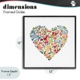 thumbnail image 4 of Stupell Industries Bohemian Blooming Earth Tone Heart Black Framed Giclee Art, 12 x 12, by Lanie Loreth, 4 of 8