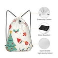 thumbnail image 5 of XMXT Waterproof Gym Bag, Christmas Pattern Flat Design Drawstring Backpack for Men, s, 5 of 8