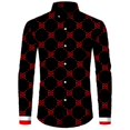 thumbnail image 3 of Camisas de moda para hombre, divertidas camisetas con estampado de letras, solapa con botones, cárdigan informal de manga corta y larga, ropa de calle de hip hop, camisa, 3 of 5