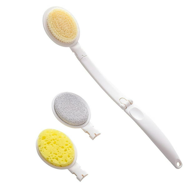 Cepillo De Ducha Plegable Antideslizante Mango Largo Cepillo De Baño Cómodo Cepillo De Cuerpo Desmontable Con 3 Cabezales De Cepillo Para Baño En Casa Viajes Al Aire Libre Inevent HA015211-00
