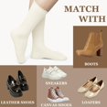 thumbnail image 6 of CoCoMangos 6 Pairs Ruffle Socks Soft Cute Frilly Turn-Cuff Long Casual Slouch Cotton Crew Socks for Women Gifts, 6 of 7