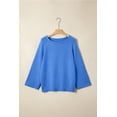 thumbnail image 5 of Women's Sky Blue Dolman Sweater – Cozy Bracelet Sleeve Knit for Casual Autumn Days, XL, 5 of 11