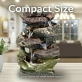 thumbnail image 6 of Sunnydaze Decor 14" Tabletop 5 Tier Rock Falls Water Fountain, 6 of 13