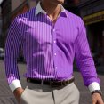 thumbnail image 1 of Camisa estampada con patrón de degradado geométrico para hombre, camisa de manga larga con botones de solapa, ropa de calle para hombre, 1 of 6