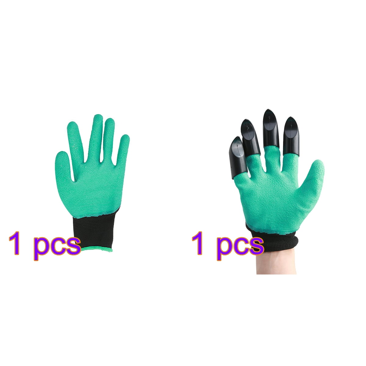 1Pair For Garden Gloves Digging Planting 8Pcs ABS Plastic Claws Gardening Gloves 