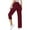 Red（womens pants）, variant on ZHYou Womens Cargo Pants with Pockets,Lightweight, Hiking,Casual Elastic Waist Pants for Women ,Khaki,Size 2XL