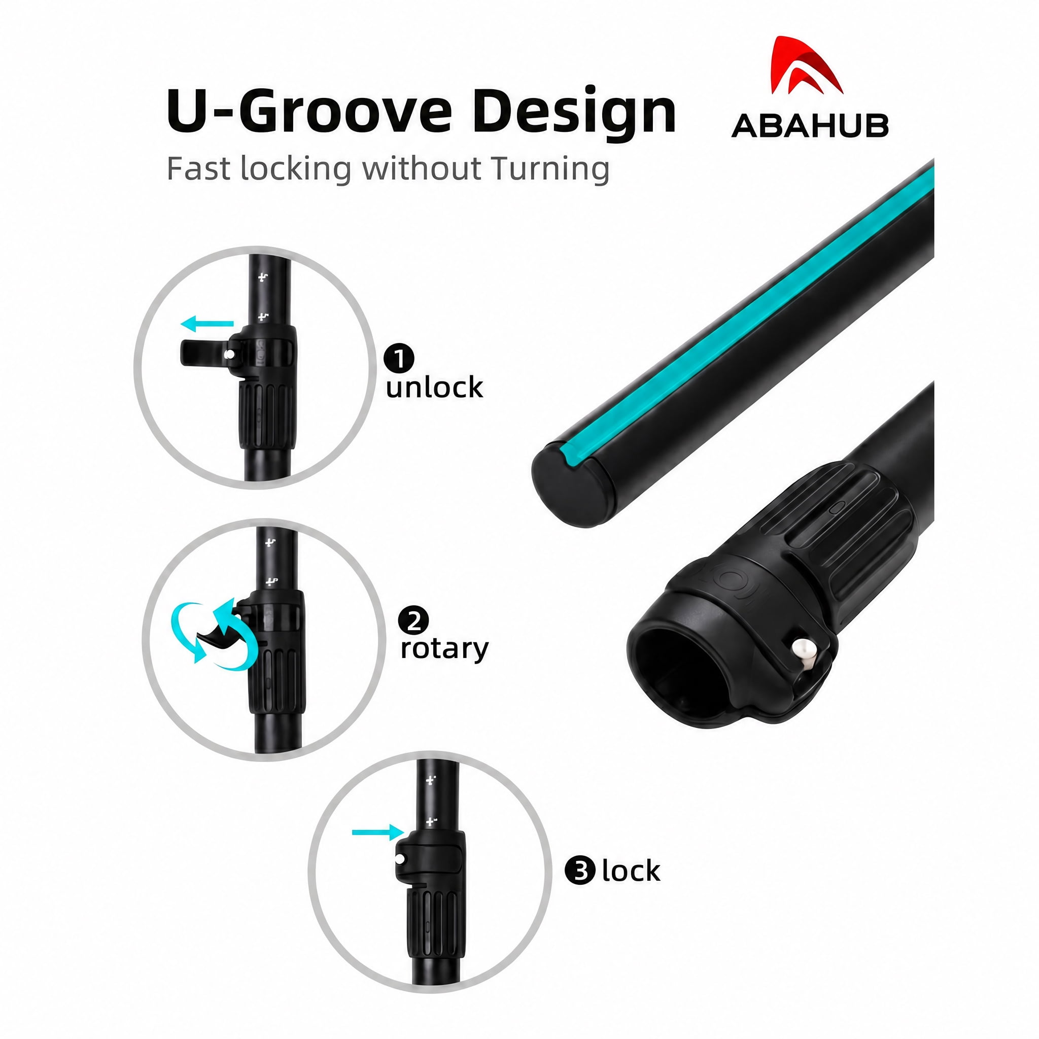 AbahubFit Adjustable SUP Paddle (3-Piece) Lightweight Stand-up Paddle Oars for Paddleboard, Aluminum Alloy Shaft 68" - 84"