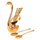 thumbnail image 2 of Durable Cisne Base Tenedor Conjunto, Cubiertos Almacenamiento  Tenedor Juego Café Té para Boda Fiesta Decoración Oro B Macarena Cuchara de vajilla, 2 of 7