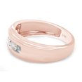 thumbnail image 4 of AFFY 0.25CT Round Moissanite Diamond Channel Set Men's Anniversary Wedding Band Ring 10K Rose Gold-13.5, 4 of 7