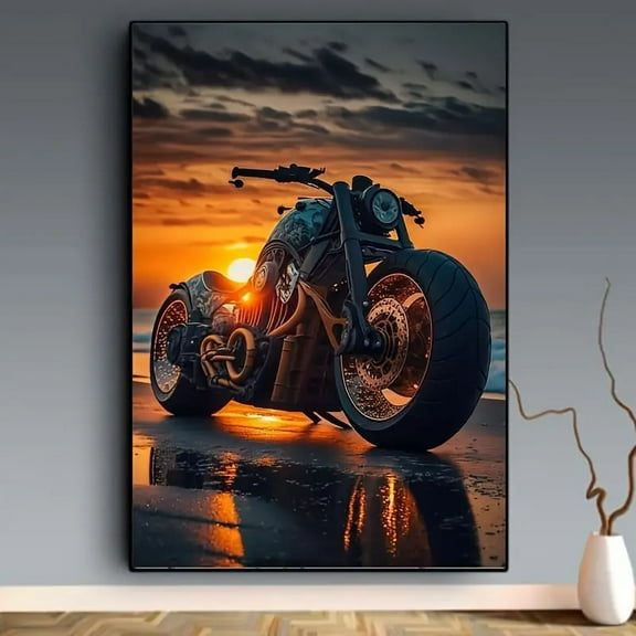 Diamond Painting Kits for Adults Cool Motorcycle Full Drill DIY Diamond Art for Adults Beginners Picture Art Crystal Painting for Home Wall Decor