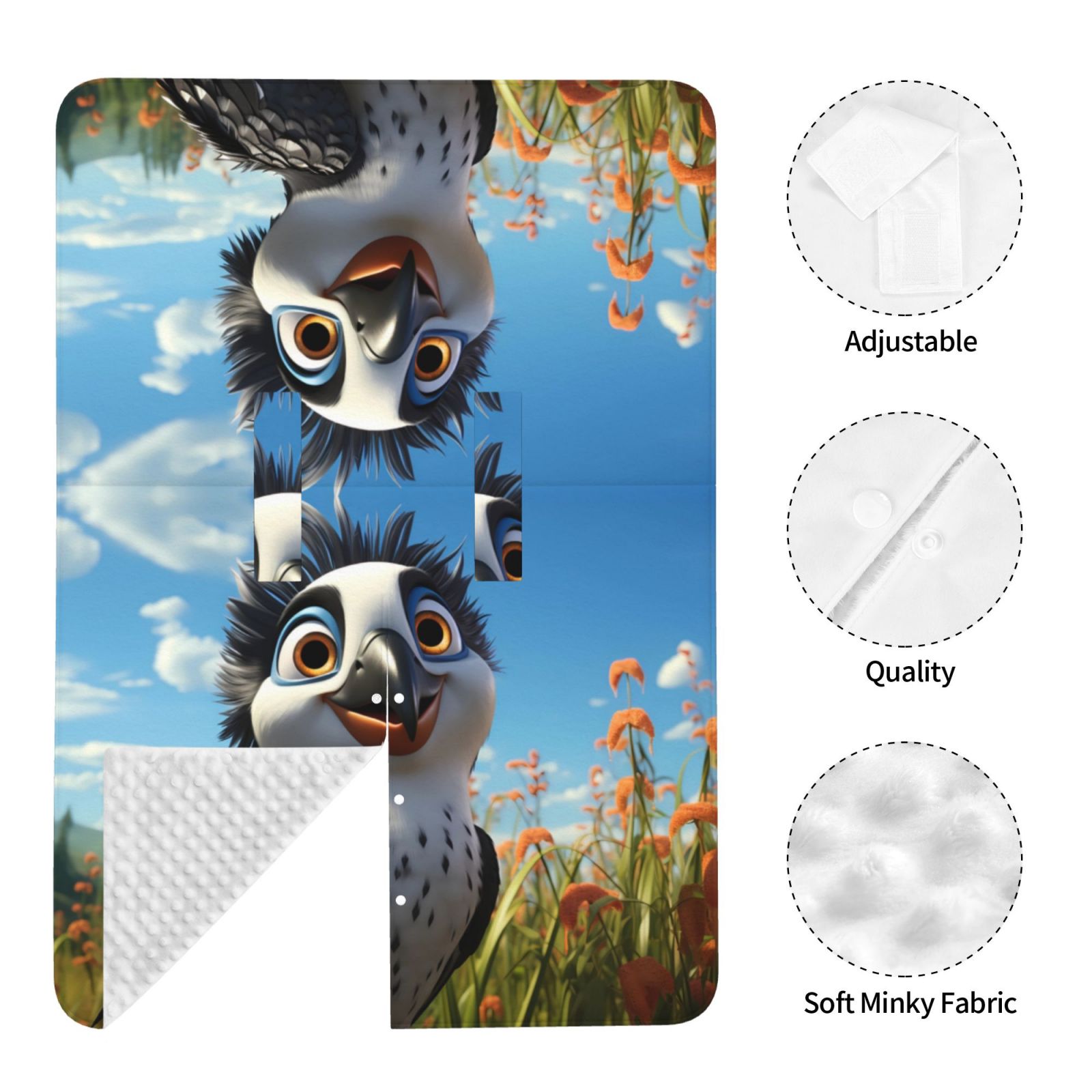 Car Seat Cover Baby - Joyful Animated Bird Breathable Infant Car Seat Cover for Baby Carseat, Lightweight Comfort Baby Essentials Must Haves Newborn Stuff for Girl Boy