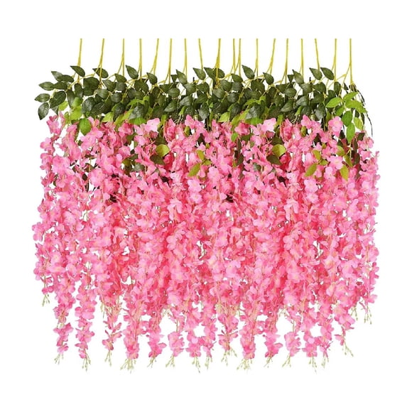 12pcs Artificiales Decoración de 1.1 Mt Rosa