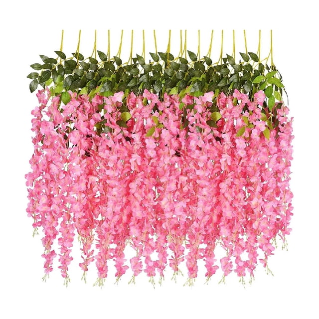 12pcs Artificiales Decoración de 1.1 Mt Rosa