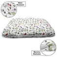 thumbnail image 3 of Floral Pet Bed, Various Endemic Wildflowers Botanical Spring Elements on a White Background, Chew Resistant Pad for Dogs and Cats Cushion with Removable Cover, 24" x 39", Multicolor, by Ambesonne, 3 of 4