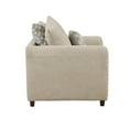 thumbnail image 3 of Gini 45 Inch Accent Chair- 3 Pillows- Nailhead Trim- Brown Chenille- Wood, 3 of 5